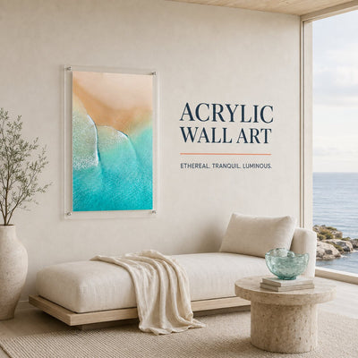Aqua Veil Acrylic Wall Art Print