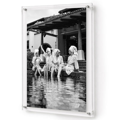 Breakfast at Brittany's Black & White Acrylic Wall Art Print - Vertical