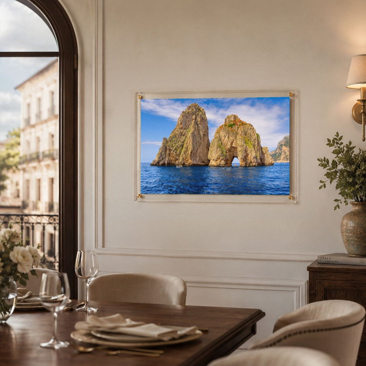 Capri on the Rocks Acrylic Wall Art Print
