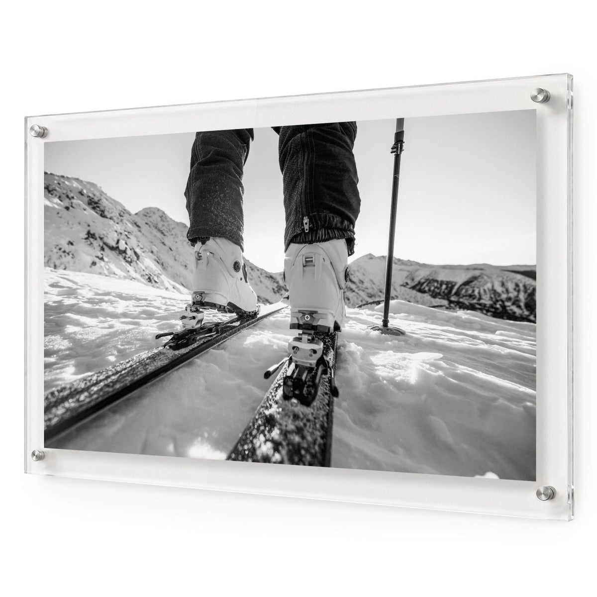 Chasing the Rush Black & White Acrylic Wall Art Print