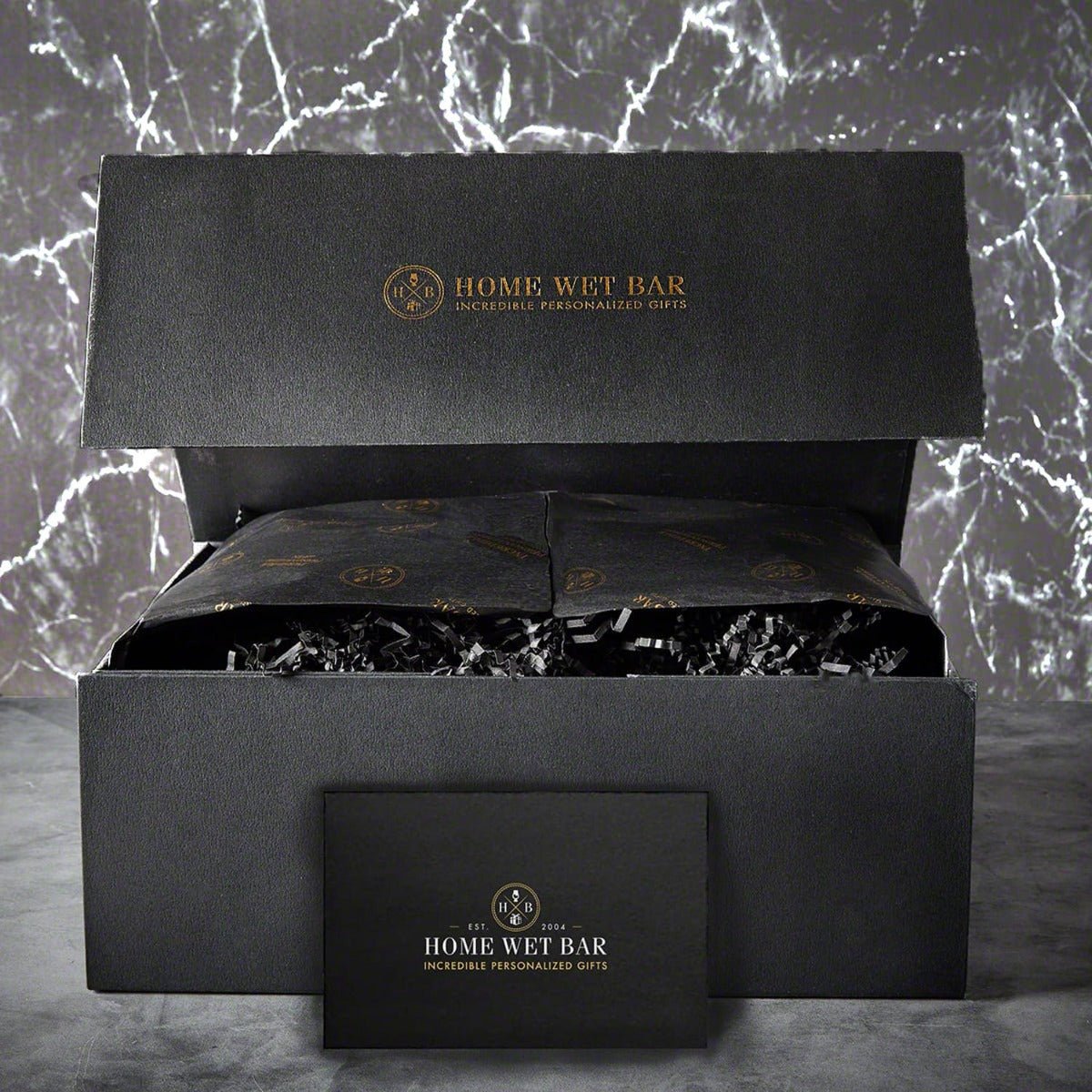 Engraved Whiskey Stone Set with 6 Glencairn Whiskey Tasting Glasses