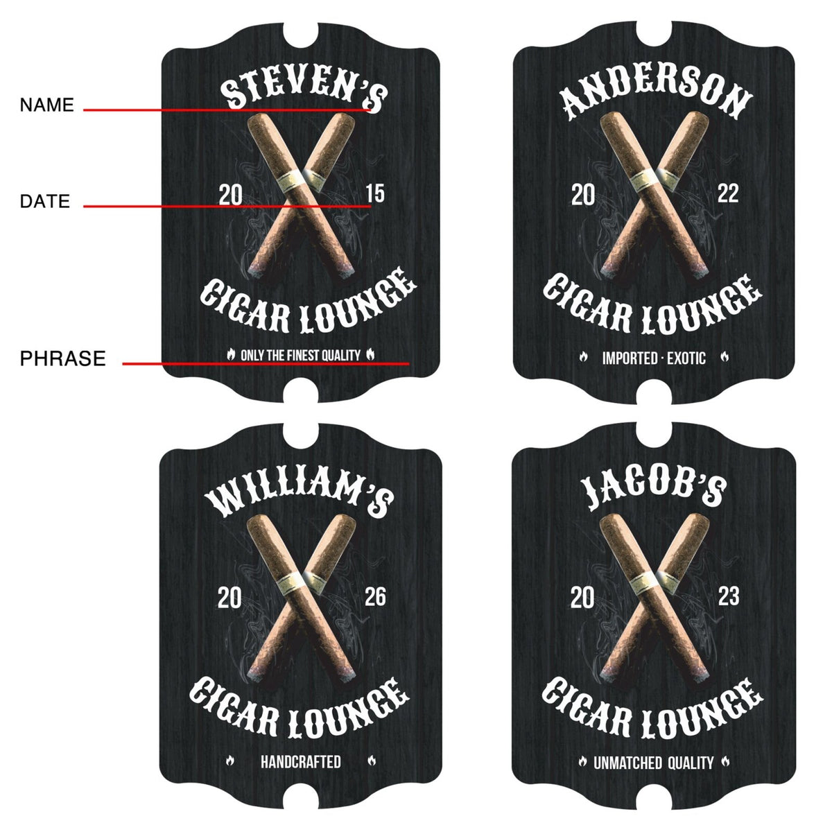 Finest Quality Cigar Personalized Wall Sign