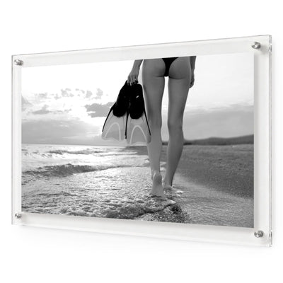 Fins First Black & White Acrylic Wall Art Print