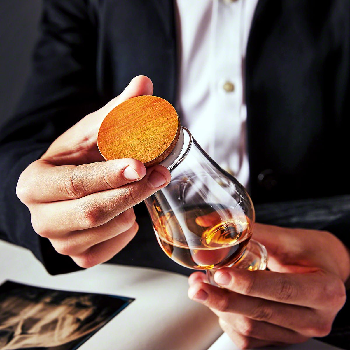 Glencairn Whiskey Glasses with Lids Set of 4 Personalized