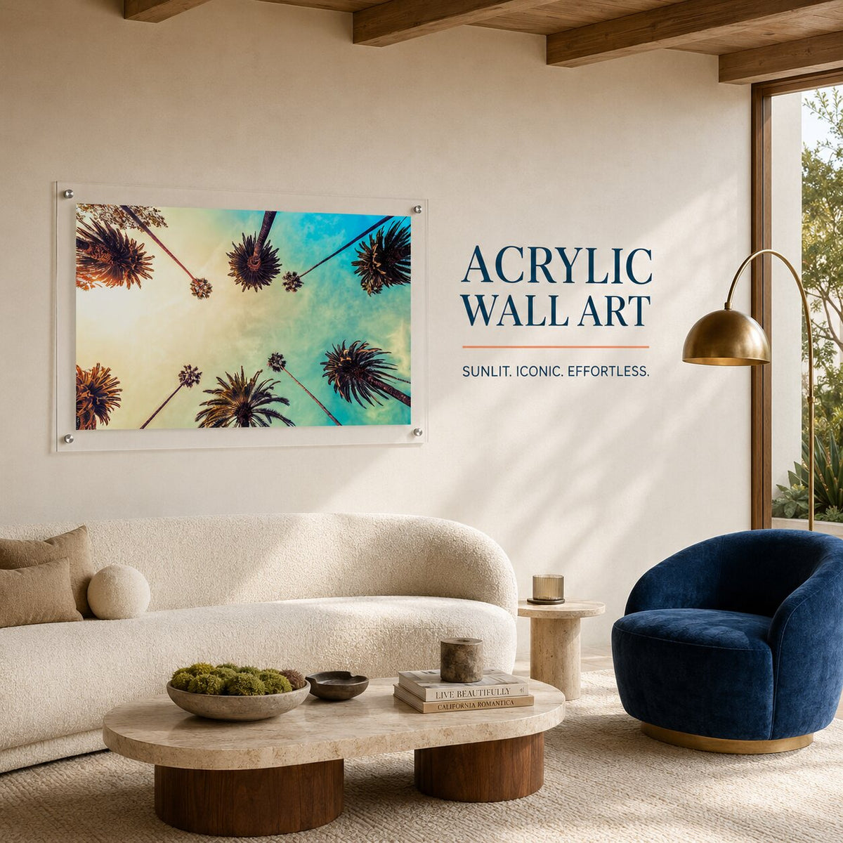 Golden Hour Palms Acrylic Wall Art Print