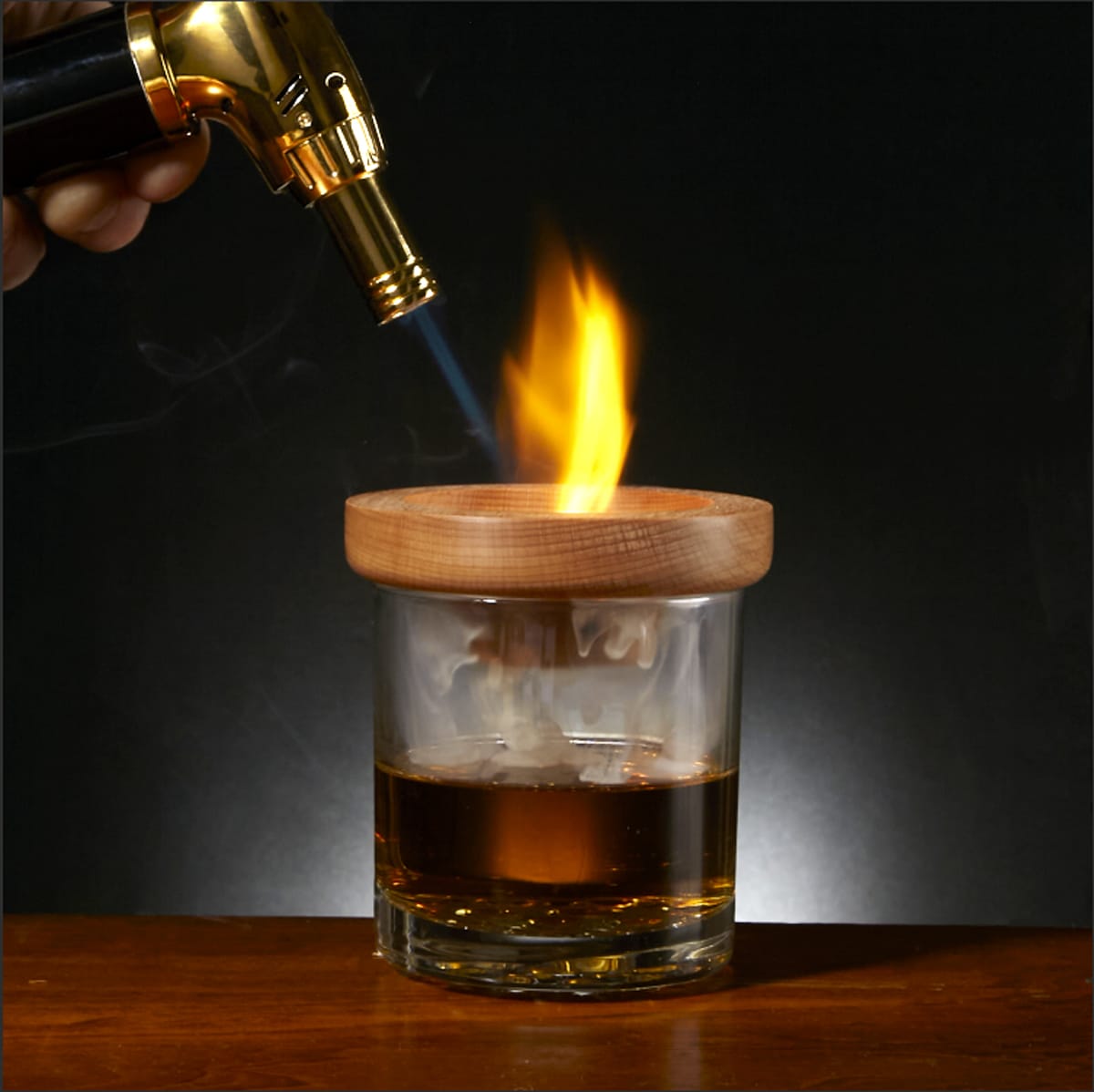 Halo Cocktail Smoker Set 7pc with Two Personalized Glasses