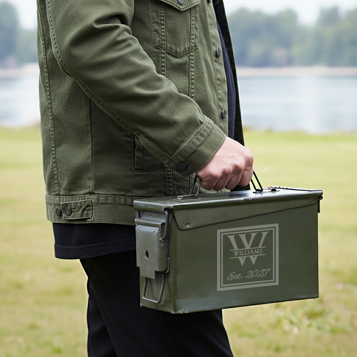 Personalized All the Vices 30 Cal Ammo Can Whiskey Gift Set