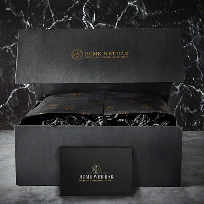 Personalized Bourbon Decanter Luxury Box Set with Rocks Glasses - 7pc