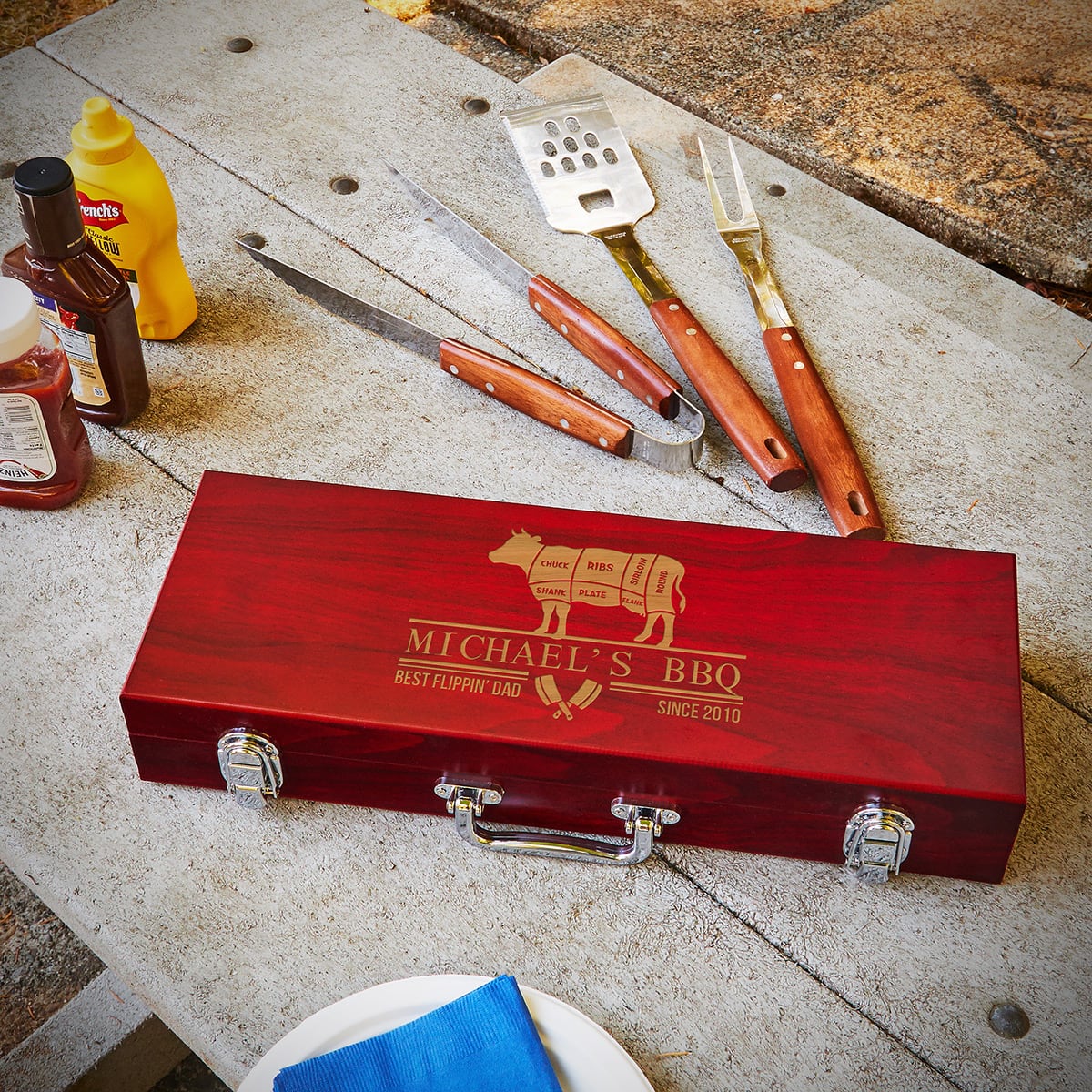 Rosewood Personalized Grilling Tools