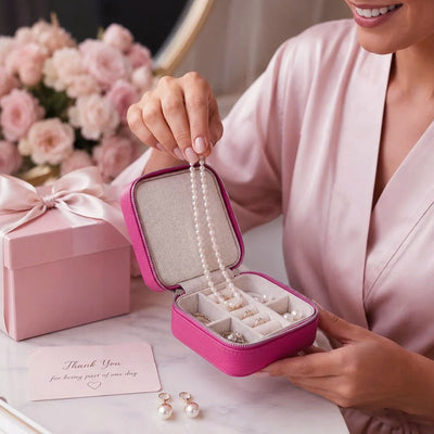 Serelle Monogrammed Travel Jewelry Case Organizer