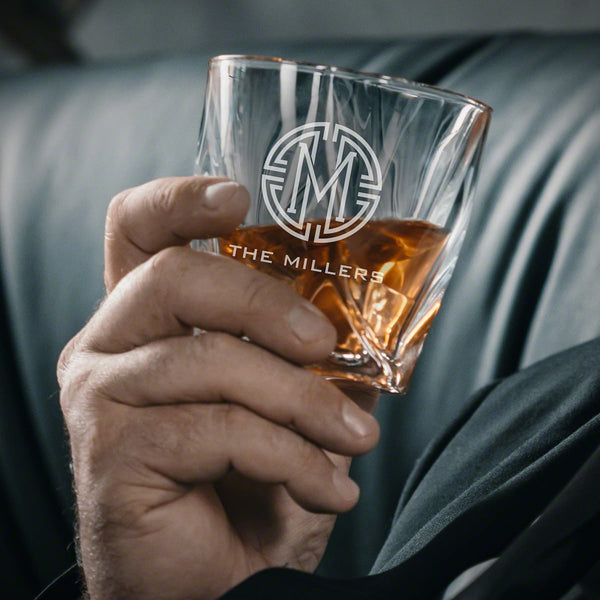 Set of 4 Twist Personalized Whiskey Glasses