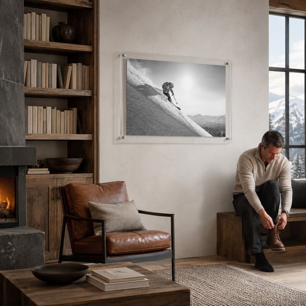 Steep Thrills Black & White Acrylic Wall Art Print