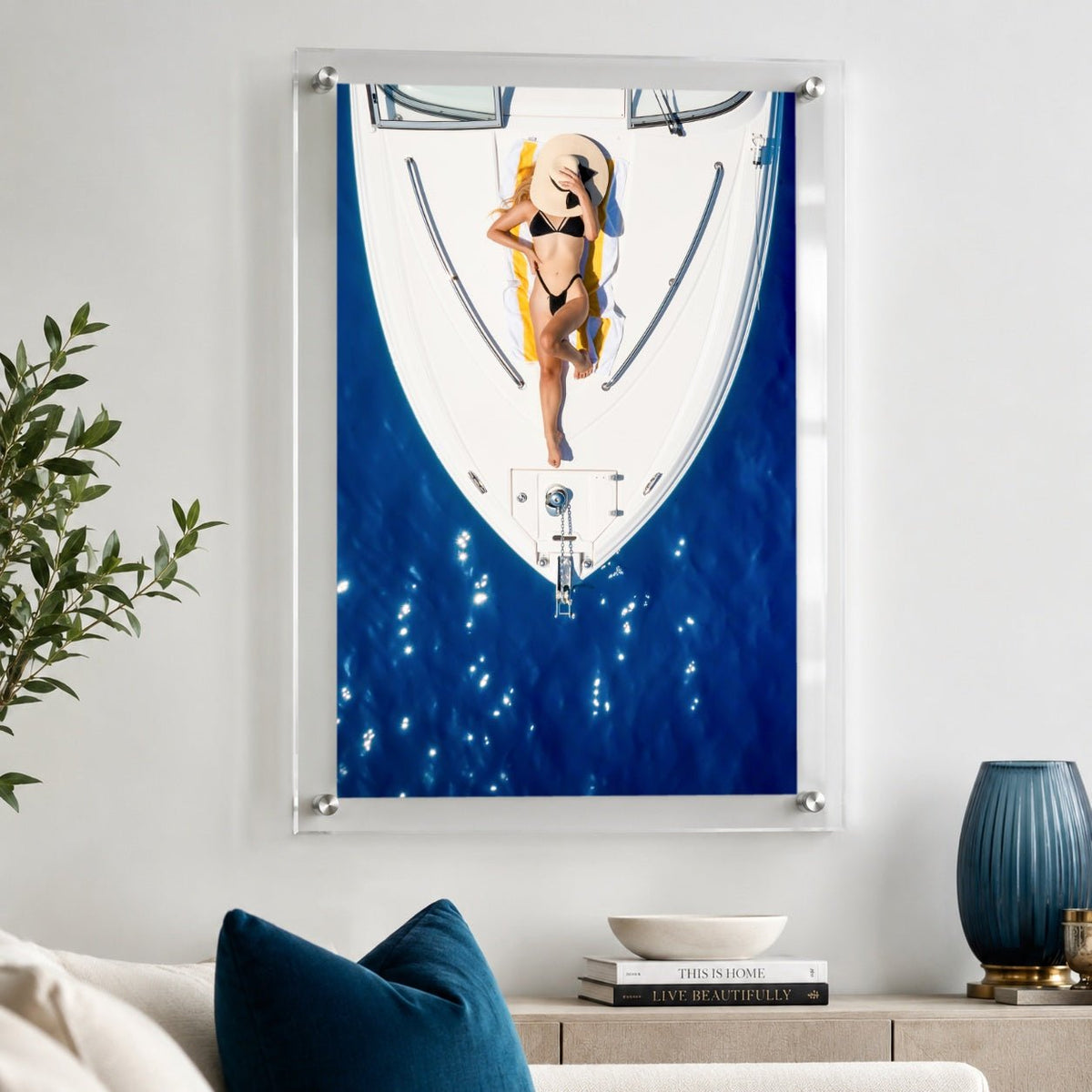 Sun Deck Society Acrylic Wall Art Print - Vertical