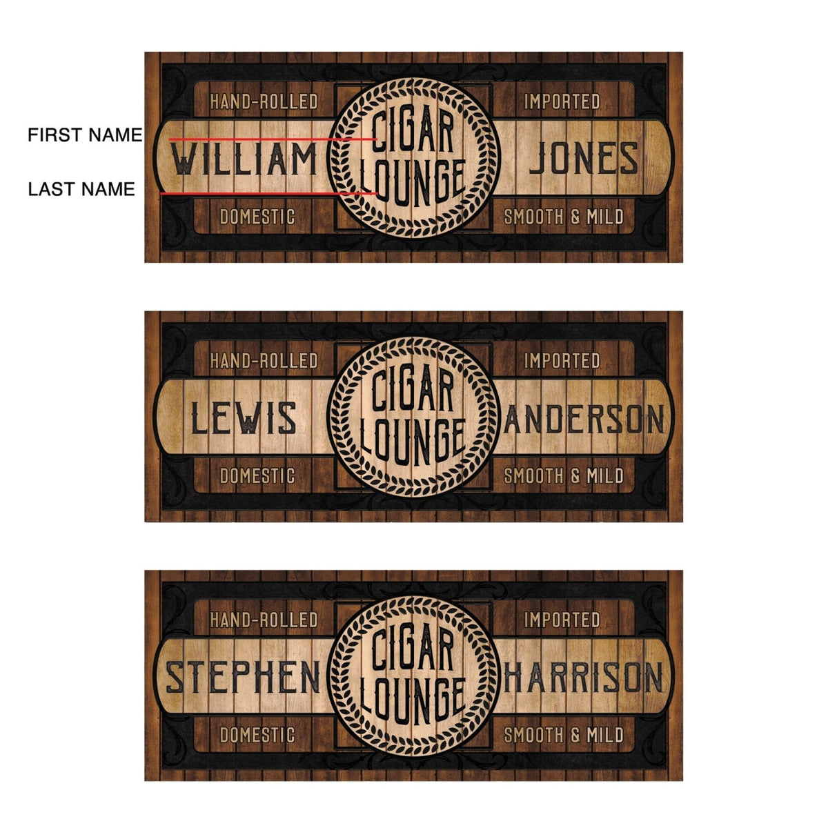 Vintage Wooden Custom Cigar Lounge Sign
