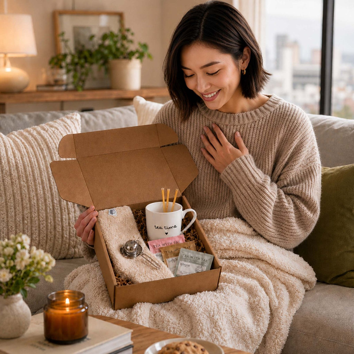 Warm & Cozy Tea Gift Basket