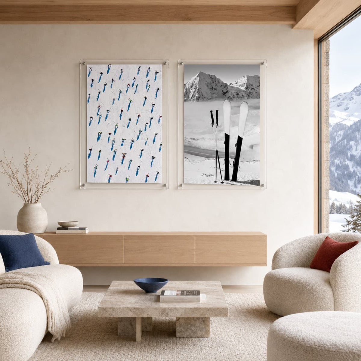 Snow Dots Acrylic Wall Art Print