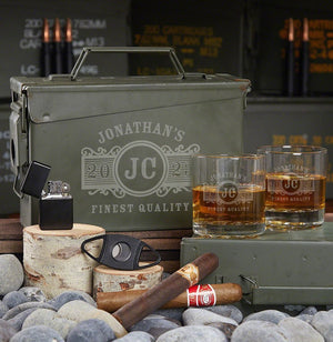 30 Cal Box + Two Glasses - Marquee
