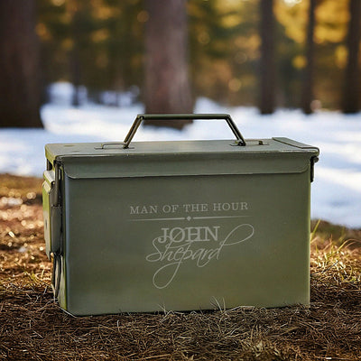 Ammunition Boxes Custom Etched Unique Groomsmen Gift