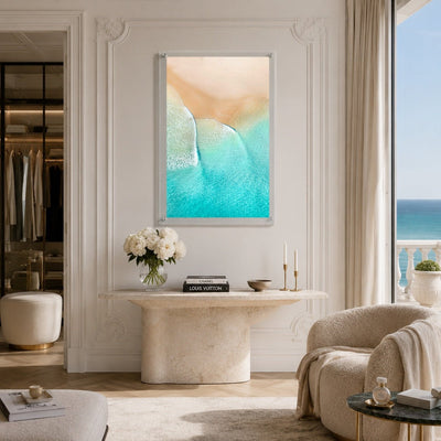 Aqua Veil Acrylic Wall Art Print