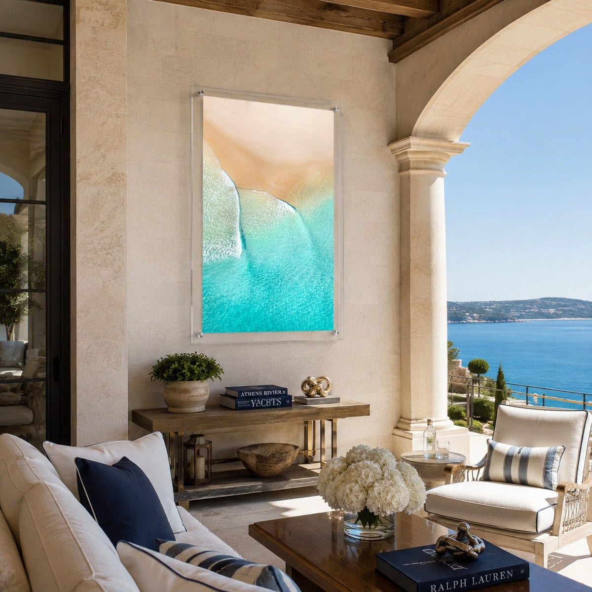 Aqua Veil Acrylic Wall Art Print