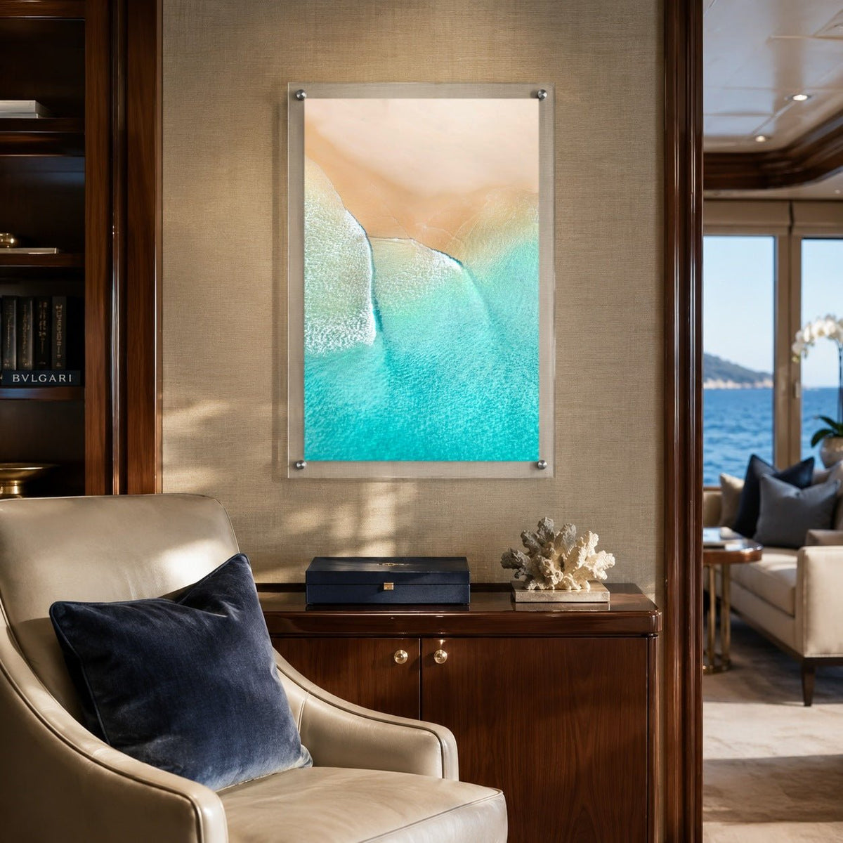 Aqua Veil Acrylic Wall Art Print