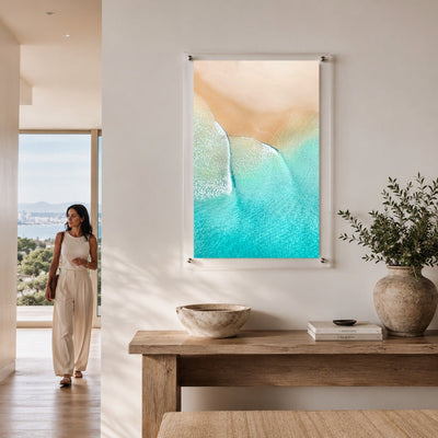 Aqua Veil Acrylic Wall Art Print