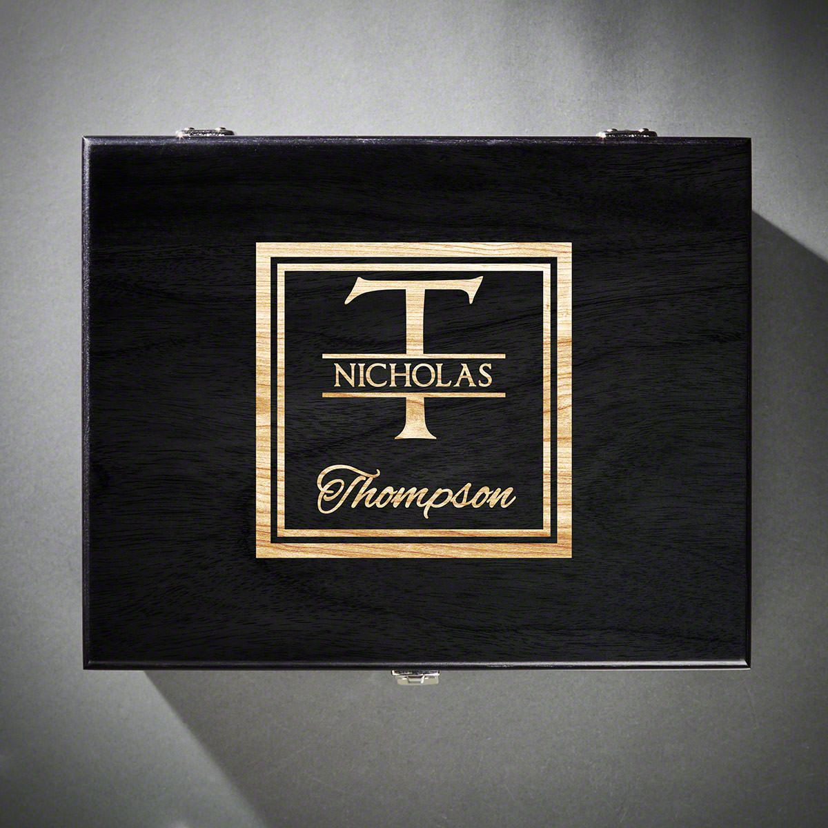 Baltic Birch Custom Ebony Black Wood Box
