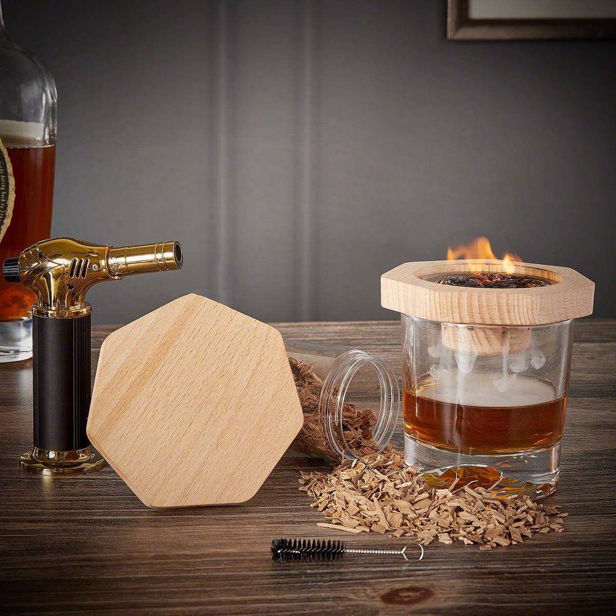 Black Diamond Glass Topper Cocktail Smoker with Torch 5pc