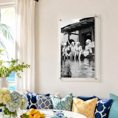 Breakfast at Brittany's Black & White Acrylic Wall Art Print - Vertical