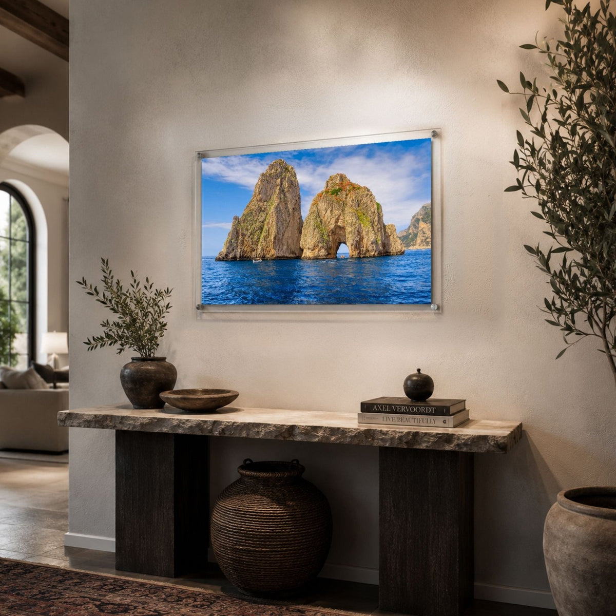 Capri on the Rocks Acrylic Wall Art Print