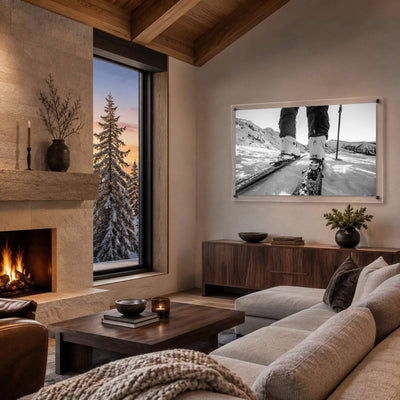 Chasing the Rush Black & White Acrylic Wall Art Print