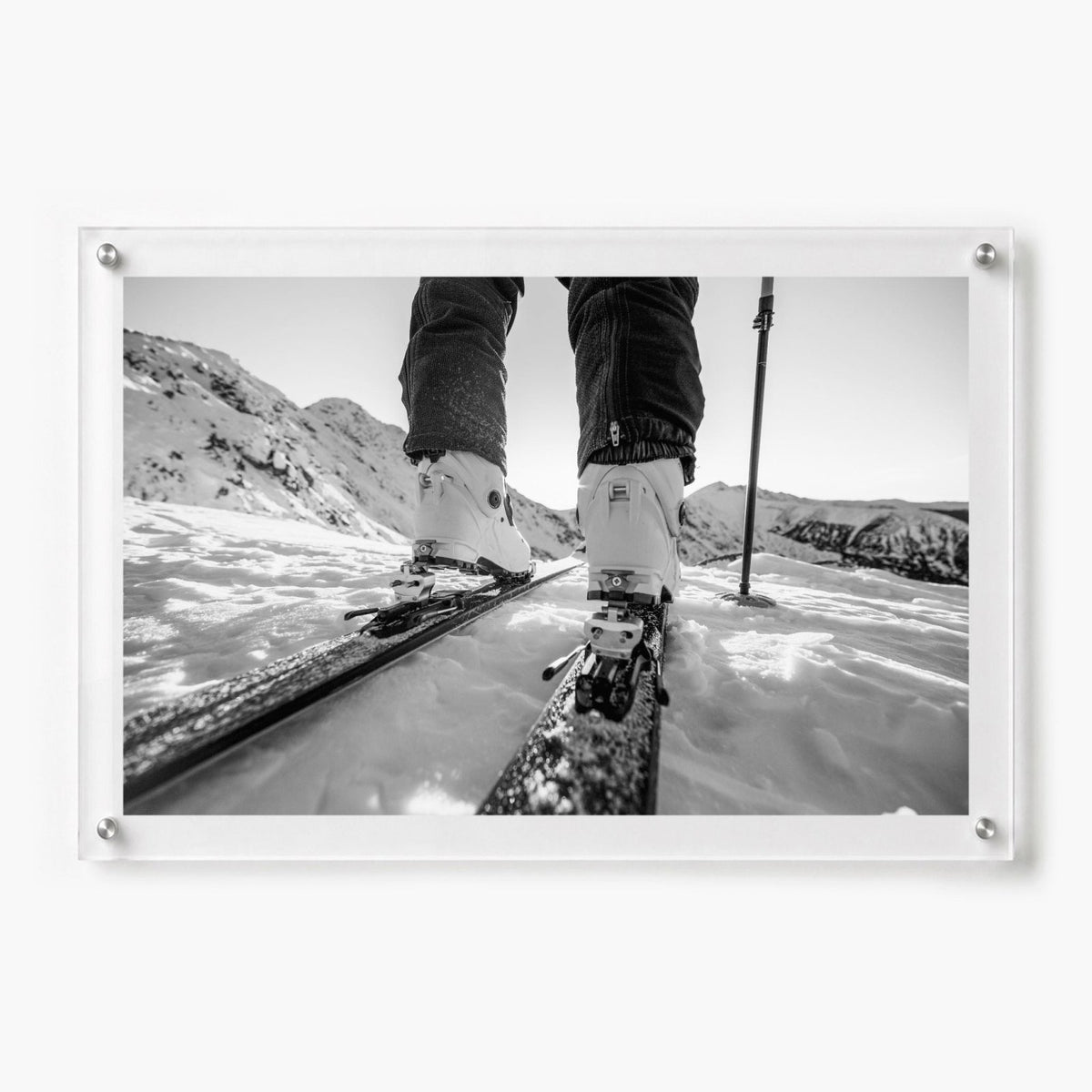 Chasing the Rush Black & White Acrylic Wall Art Print