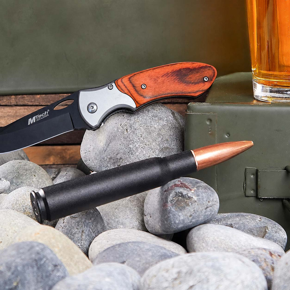 Custom Ammo Can & Bullet Opener Beer Gift Set - 5pc