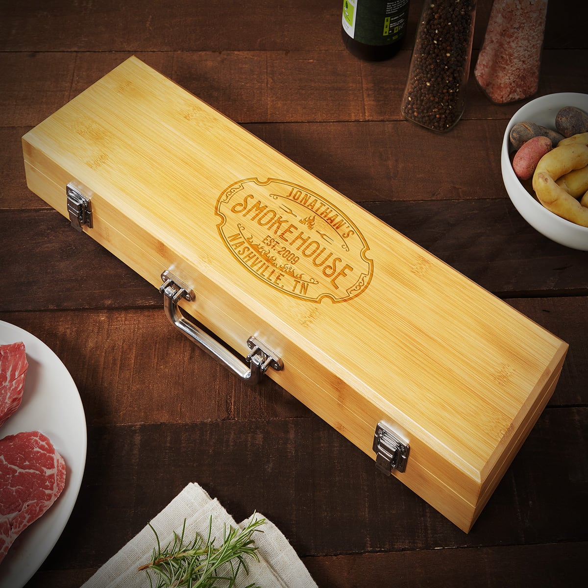 Custom Bamboo Barbecue Tools