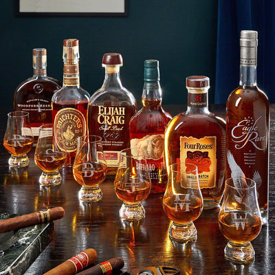 Custom Set of Six Glencairn Whiskey Tasting Glasses