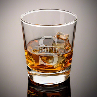 Engraved Cocktail On the Rocks Glass