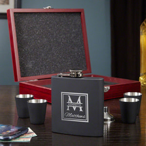 Flask Set + Shot Glasses