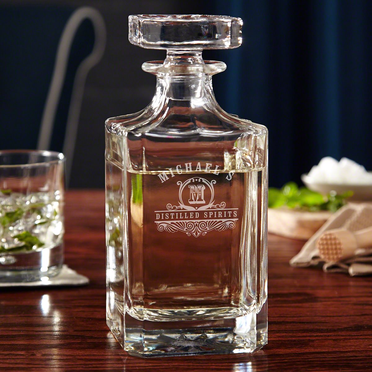 Engraved Gin and Tonic Gift Set with Cocktail Glasses & Luxury Box - 6pc