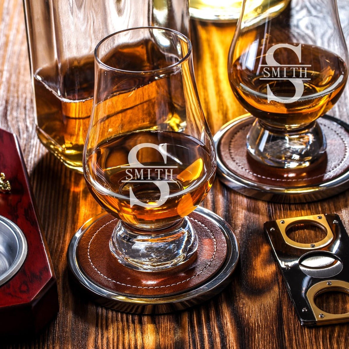 Engraved Glencairn Glasses Pair