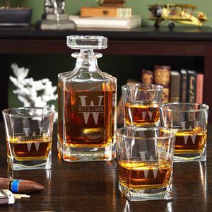 Decanter + 4 Glasses