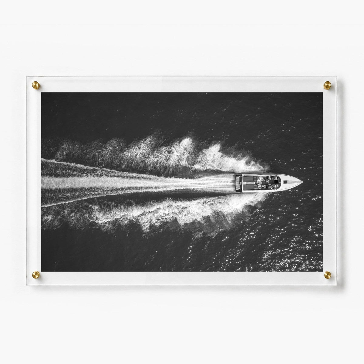 Exit By Sea Black & White Acrylic Wall Art Print - Horizontal