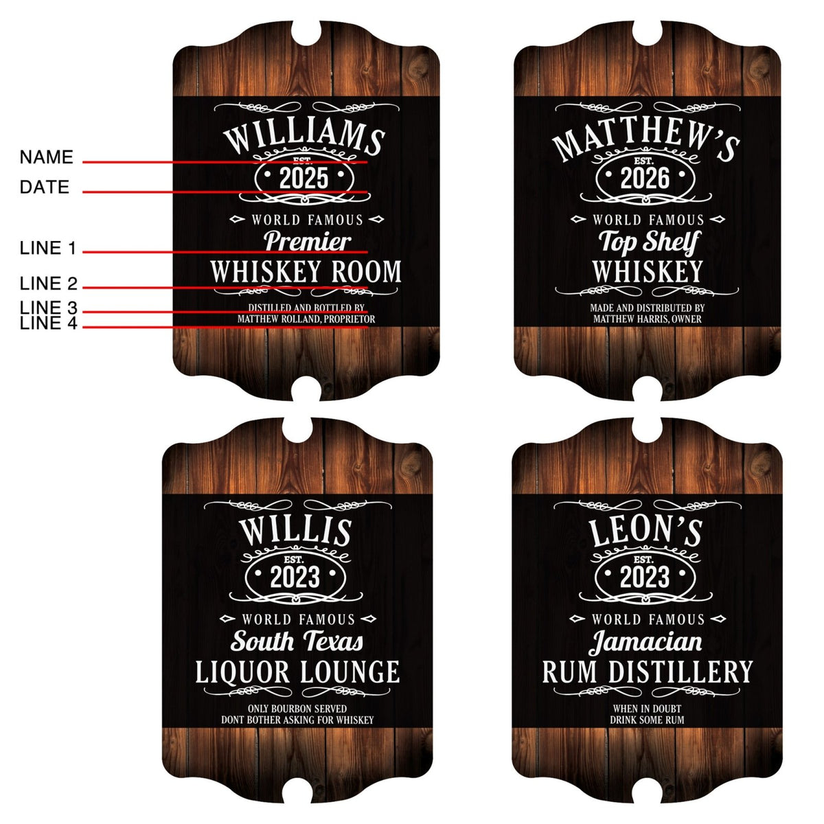 Famous Tennessee Whiskey Room Custom Bar Wall Decor Sign