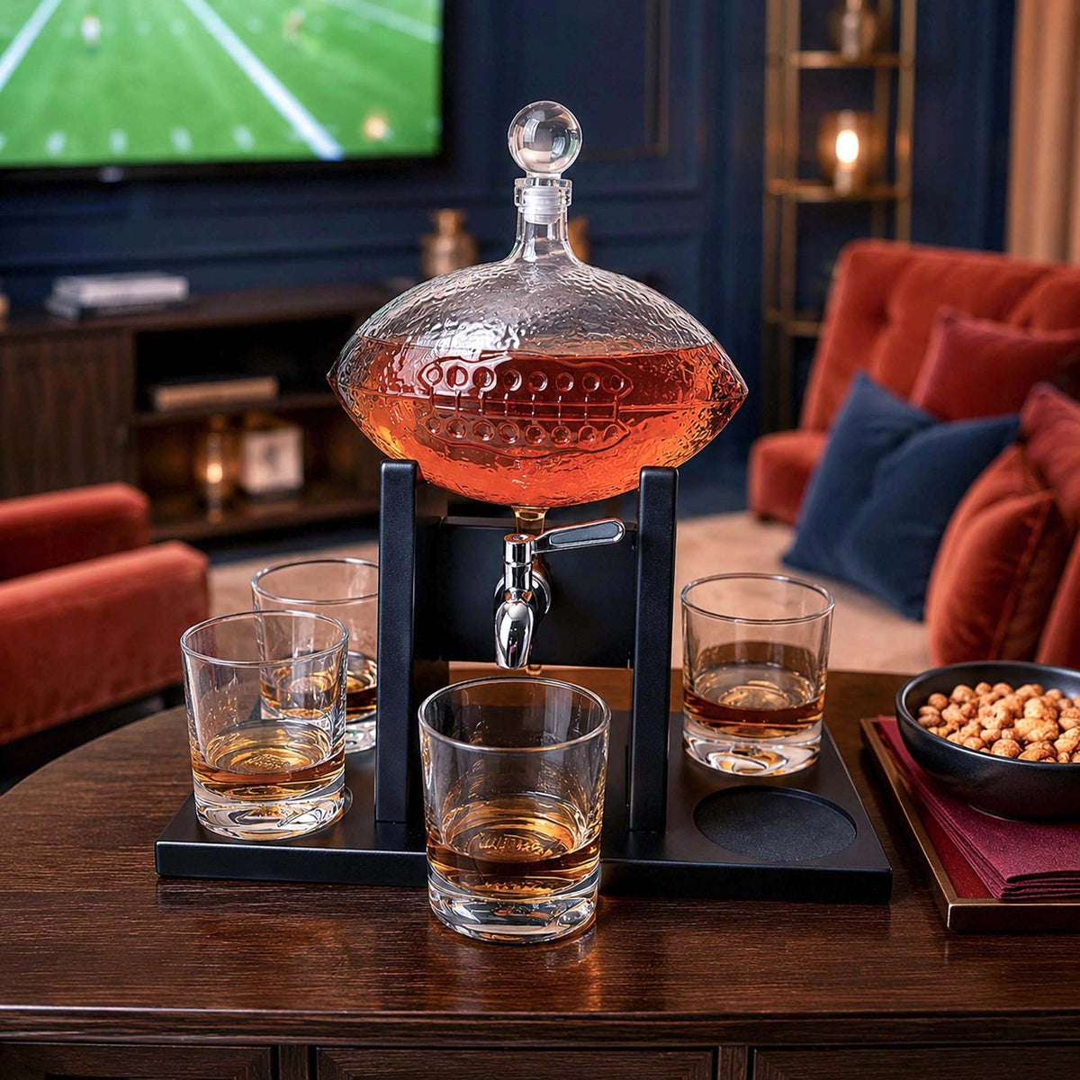 Football Whiskey Decanter Set