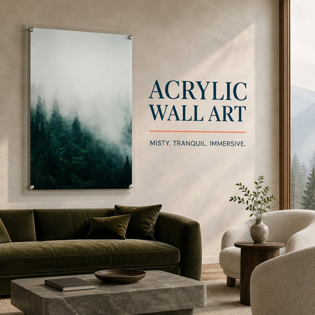 Forest on Mute Acrylic Wall Art Print