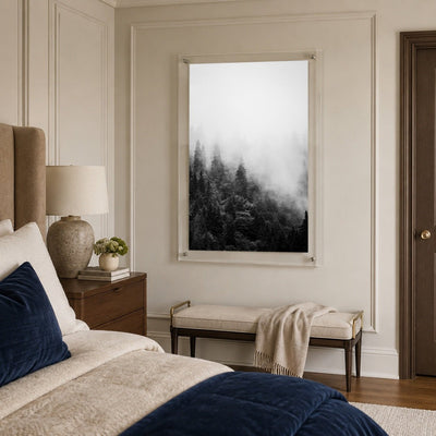 Forest on Mute Black & White Acrylic Wall Art Print