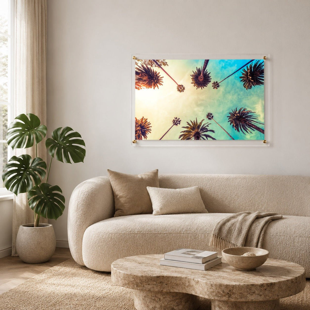 Golden Hour Palms Acrylic Wall Art Print