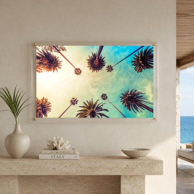 Golden Hour Palms Acrylic Wall Art Print