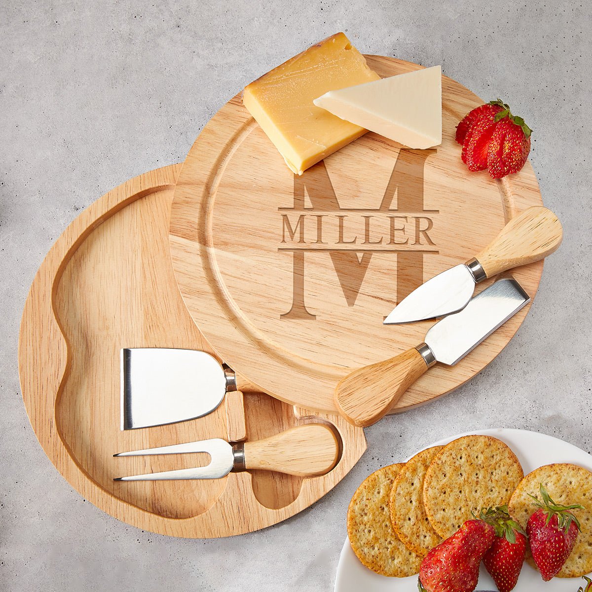 Huntington Charcuterie Gift Basket with Personalized Charcuterie Board
