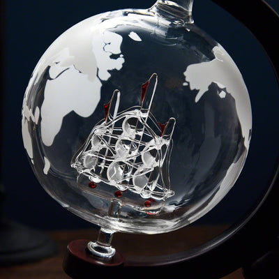 Larsen Whiskey Decanter Globe and Glassware Set