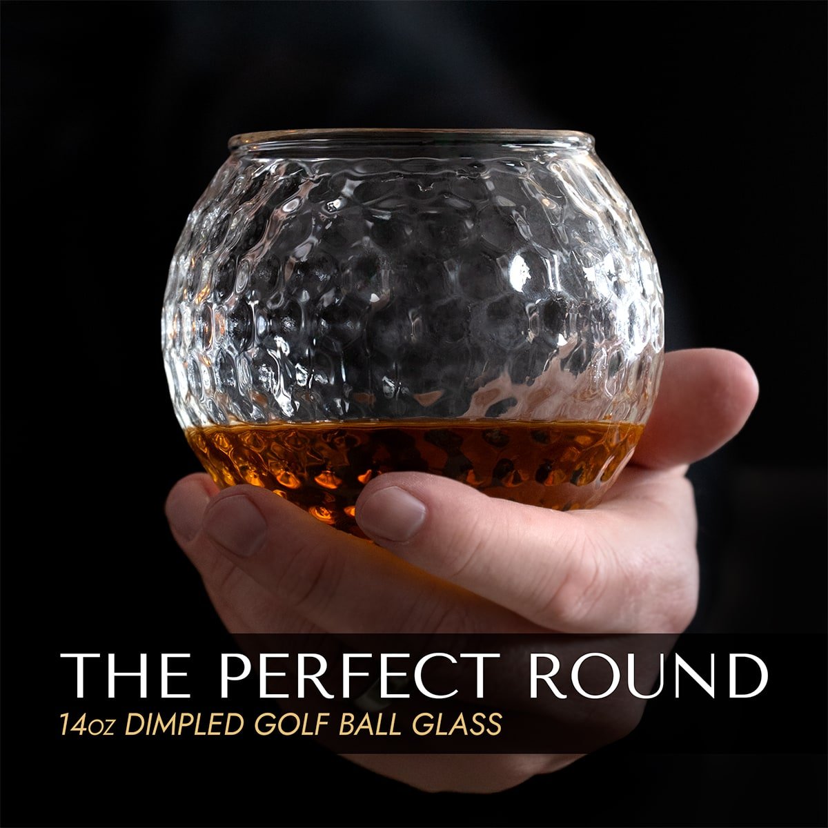 Par Excellence Golf Ball Whiskey Glasses, Set of 2